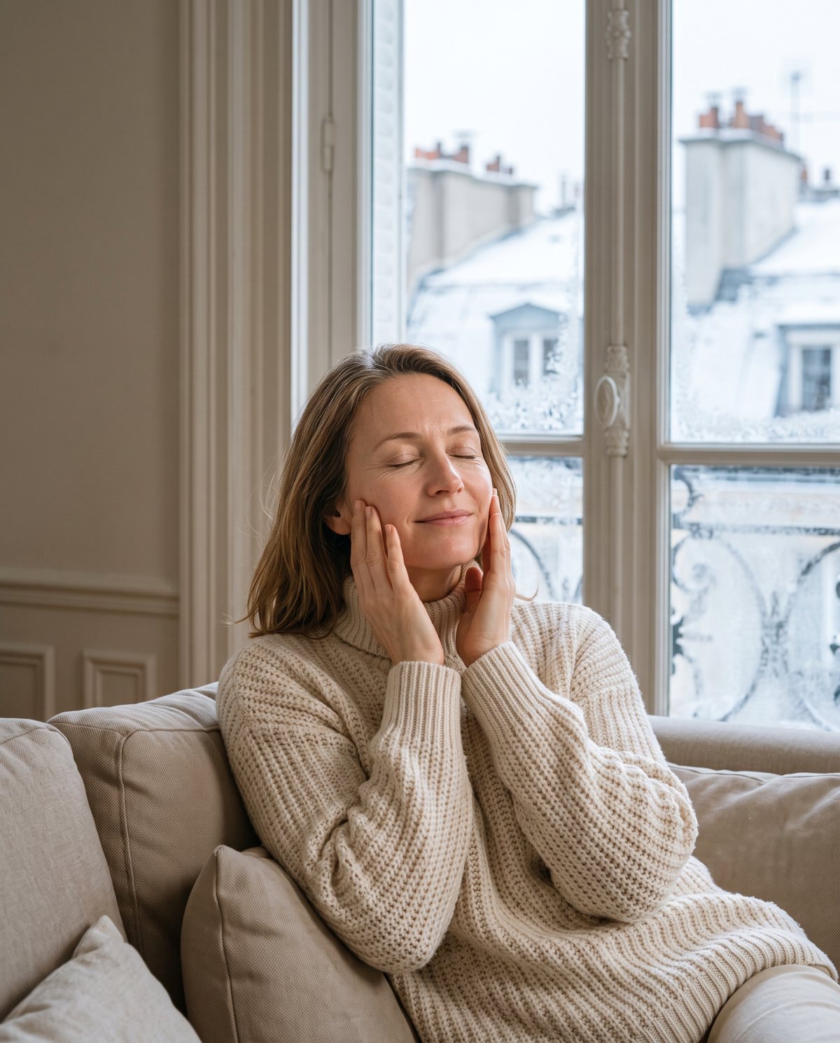 Femme de plus de 40 ans, peau confortable